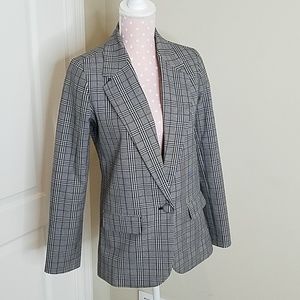Women's Gray Plaid Blazer